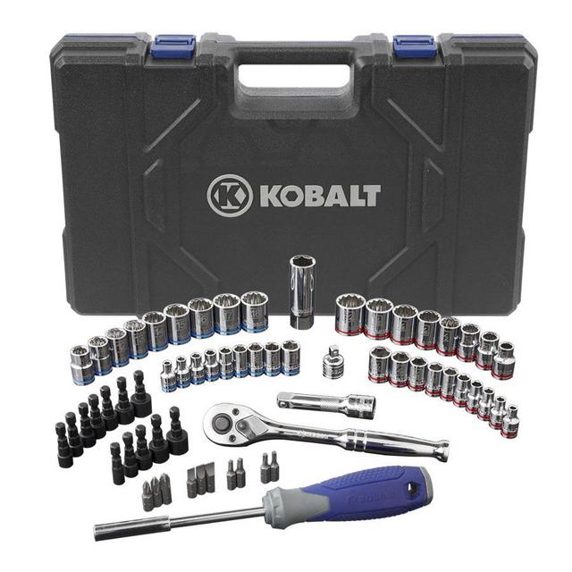 Kobalt 63-Piece Standard (SAE) and Metric Mechanic's Tool Set with Hard Case