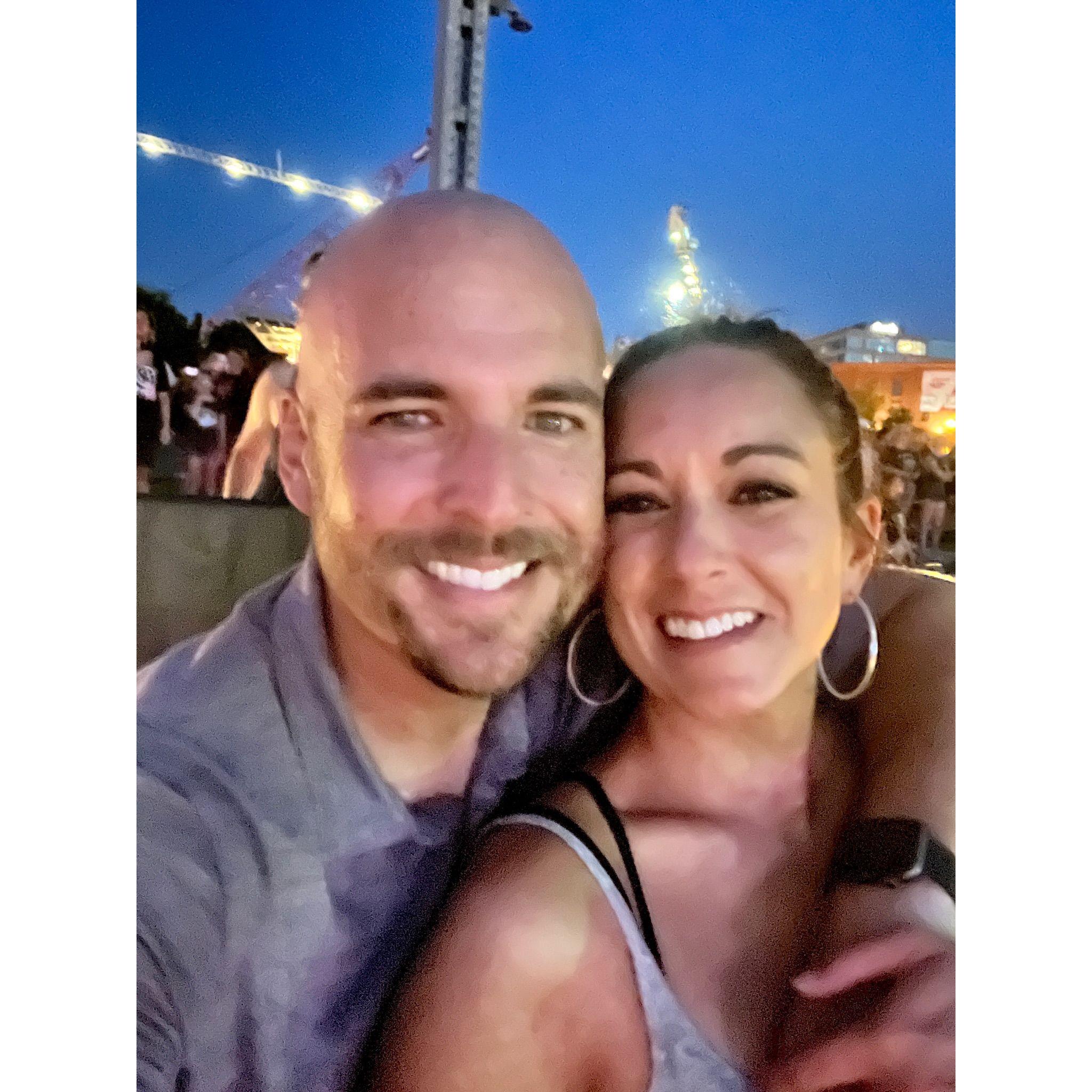 This is my favorite photo of us. It was taken on our first official "date" at a Taking Back Sunday concert in Nashville.