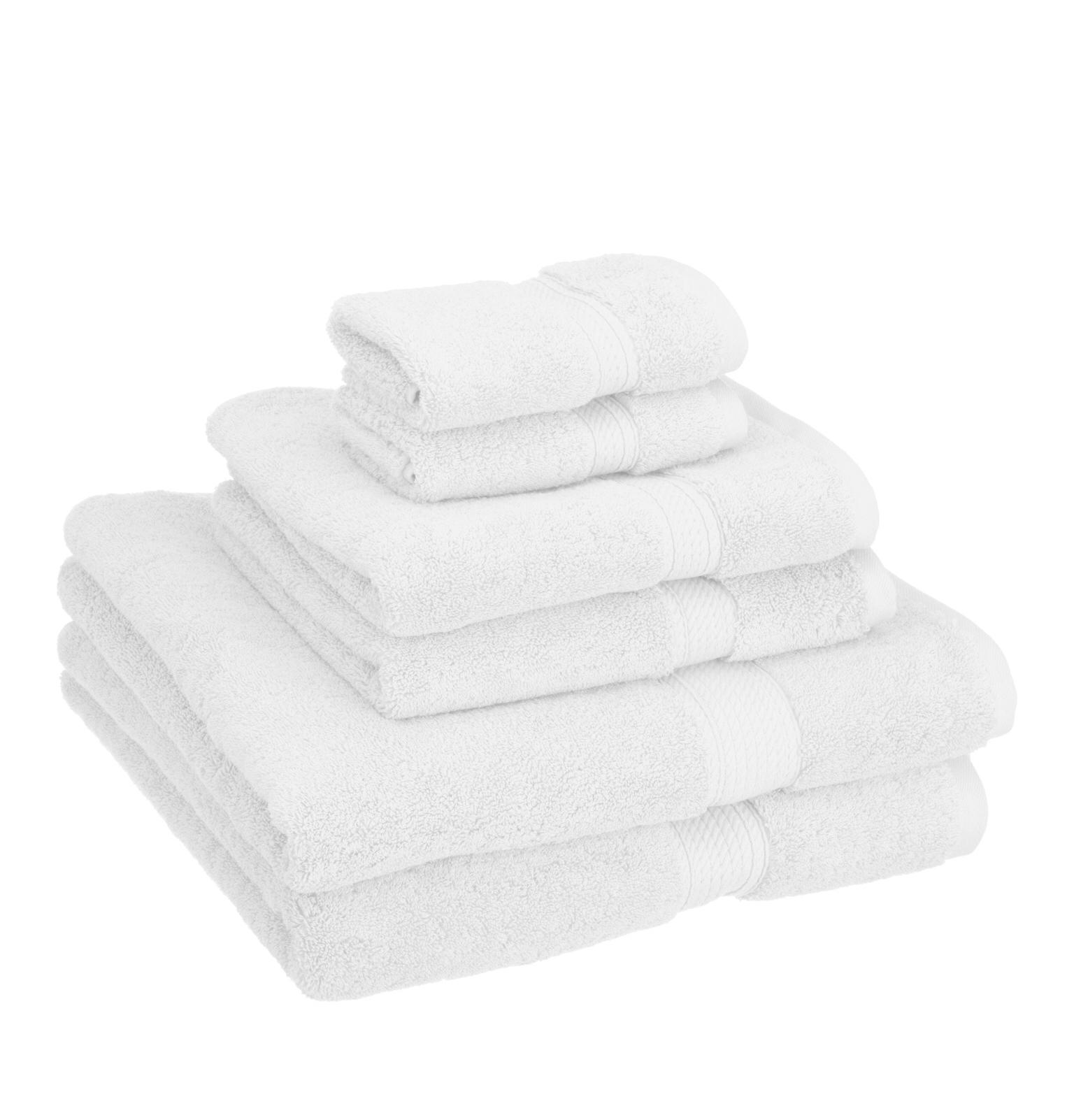 Superior 900 GSM Luxury Bathroom 6-Piece Towel Set, Made Long-Staple Combed Cotton, 2 Hotel & Spa Quality Washcloths, 2 Hand Towels, and 2 Bath Towels - Charcoal