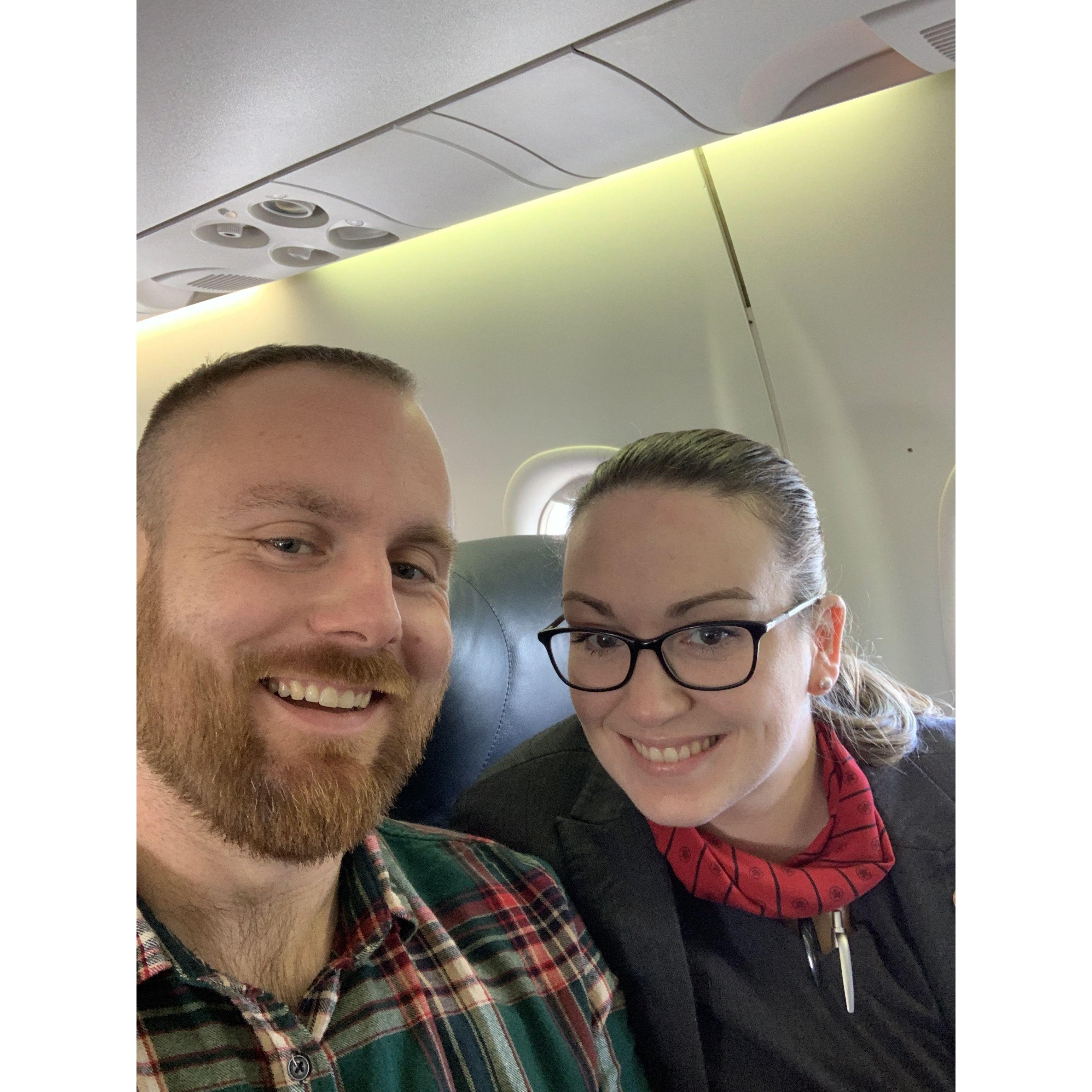 Technically our first flight together, although does it count if I am working?!