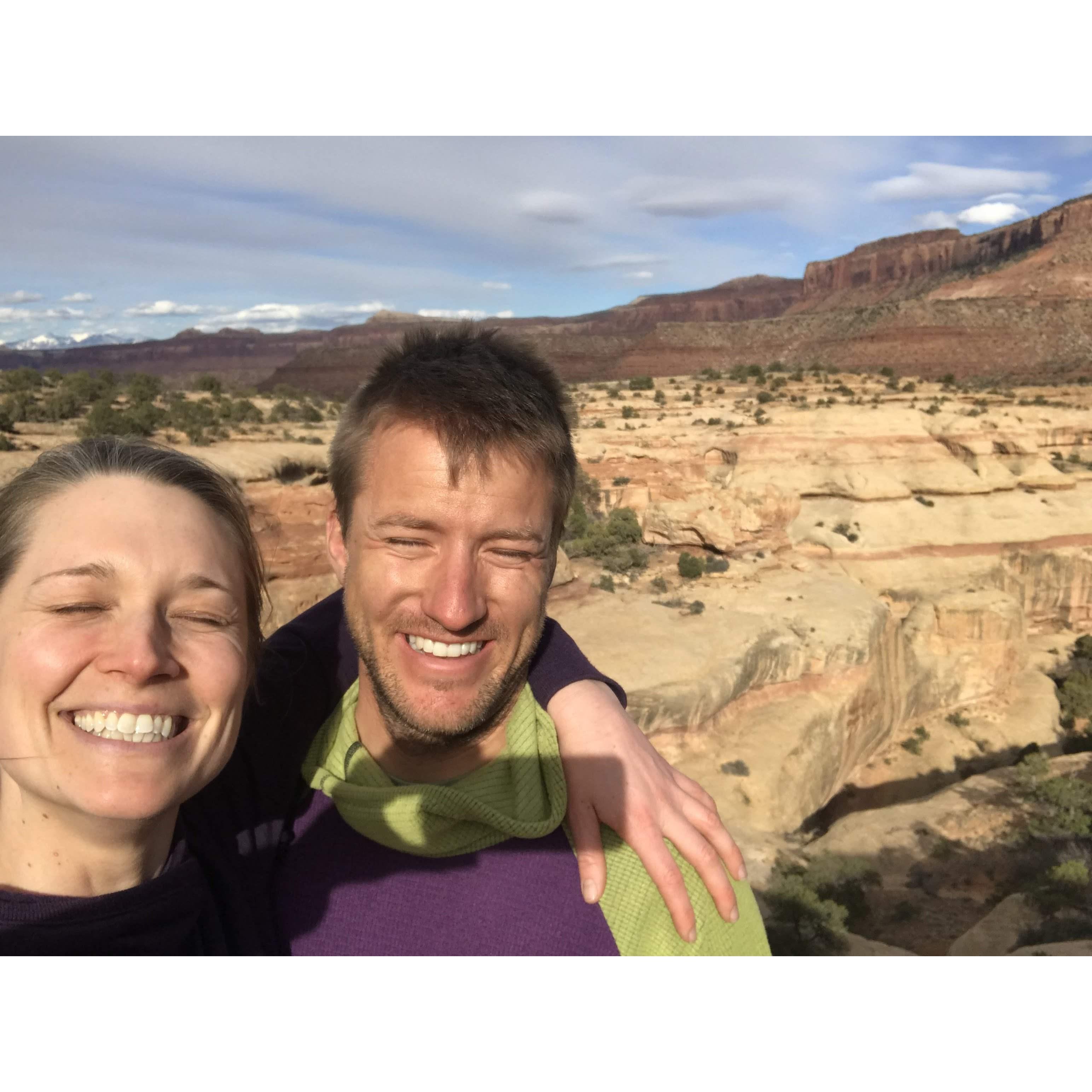 Happiness in springtime desert sun