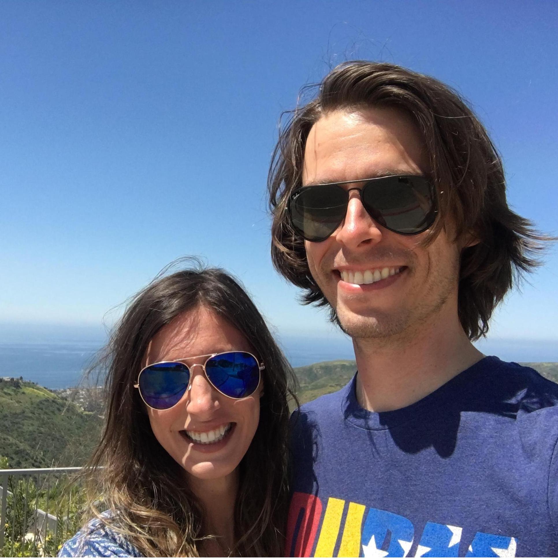 Hangin' out at the top of Jac's former home in Laguna Beach.