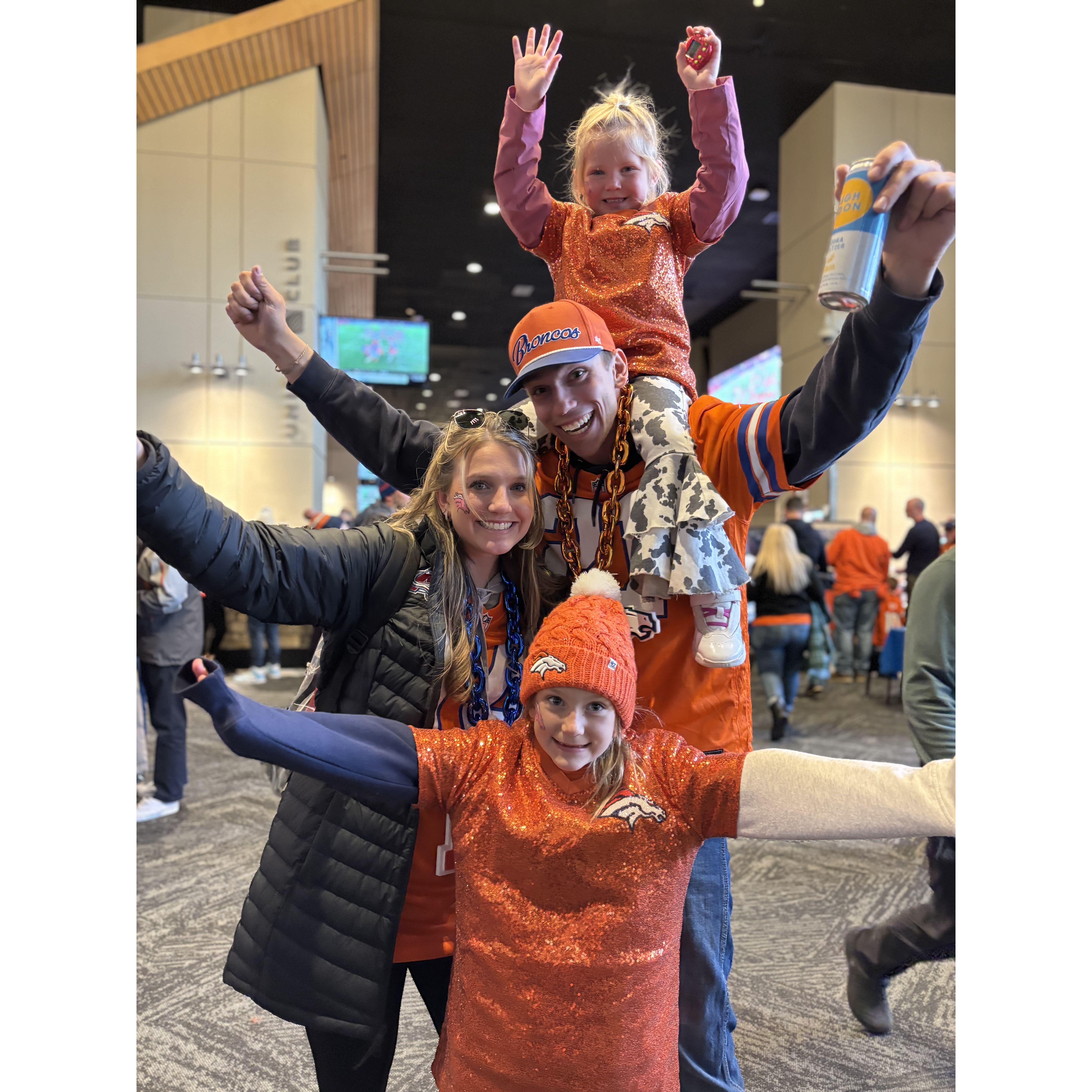 Ed earning favorite uncle status at the broncos game