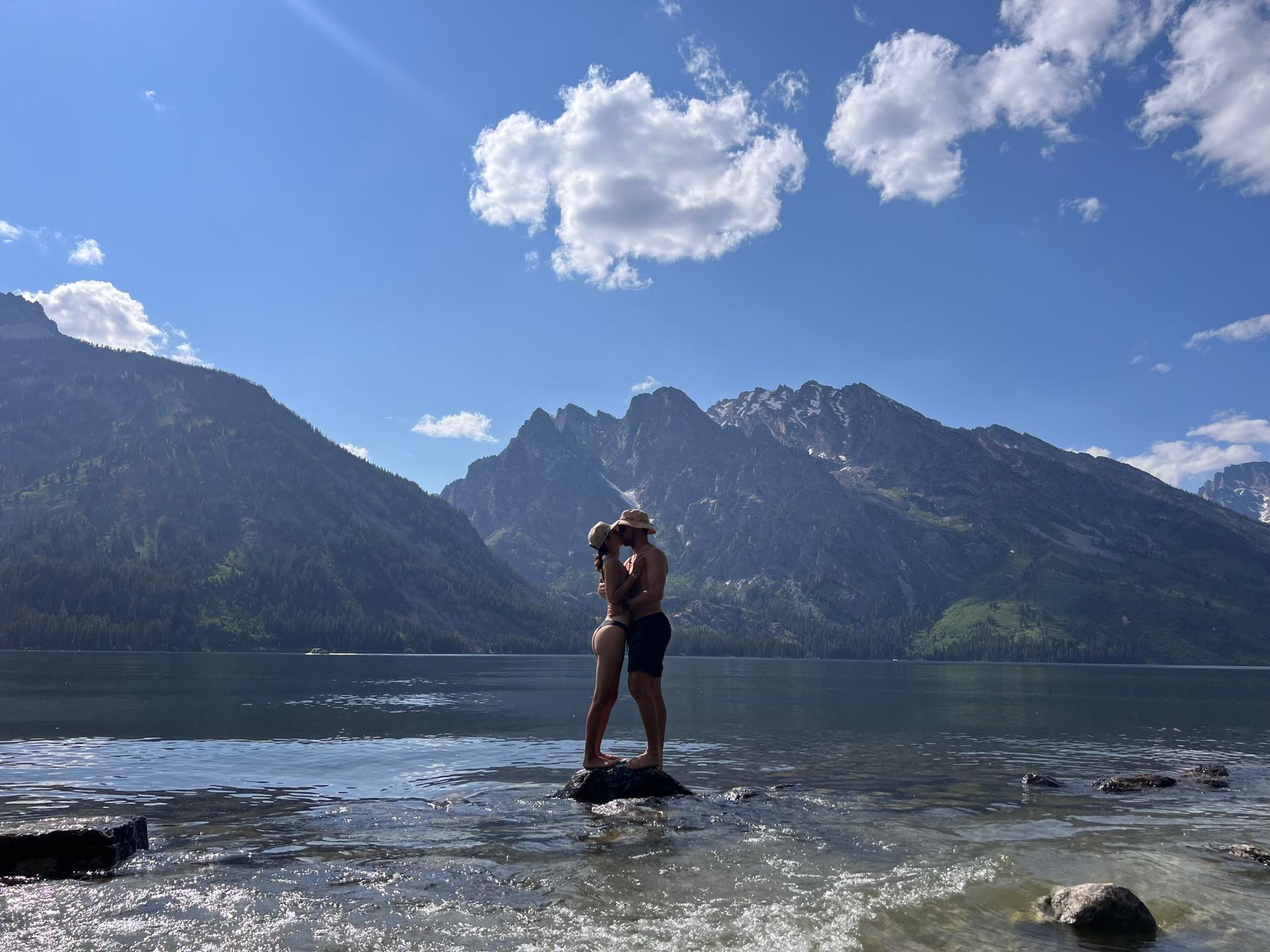 Post hike at the Grand Tetons National Park