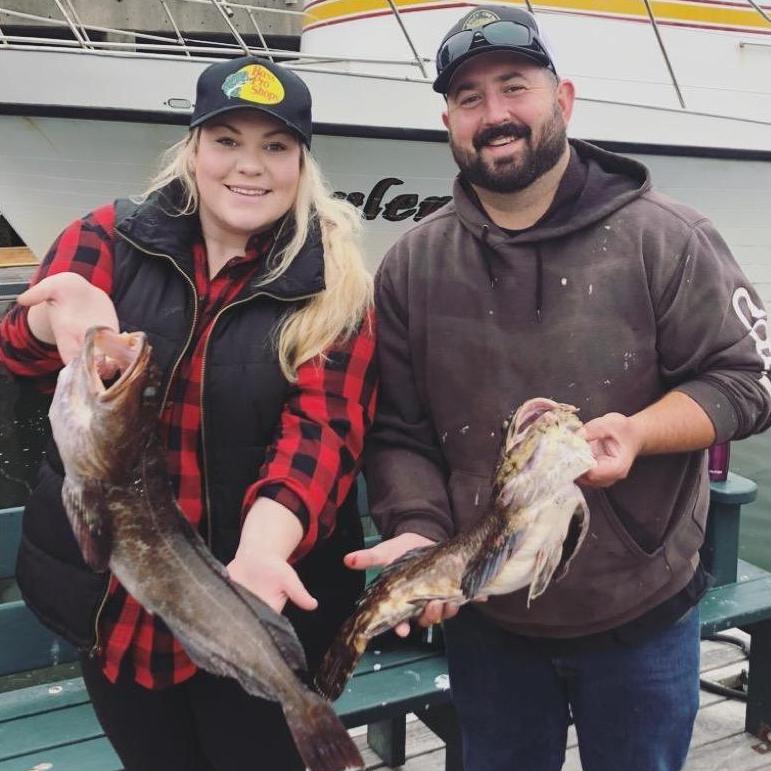 Our first fishing charter together in Bandon, Oregon where we are getting married!