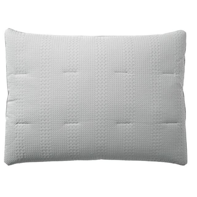 Gray Mist Waffle Weave Textured Organic Cotton Sham, Standard