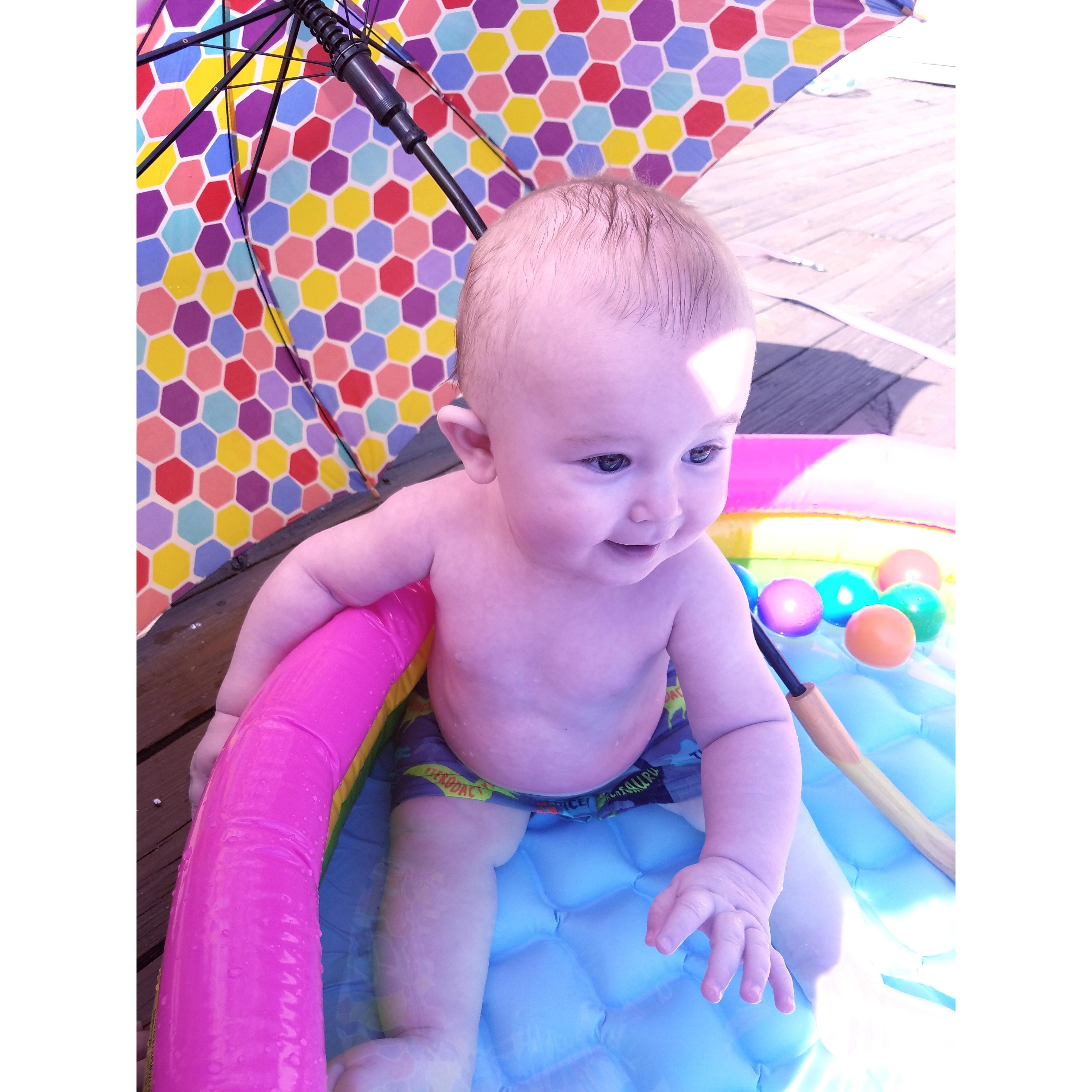 Taking a swim!