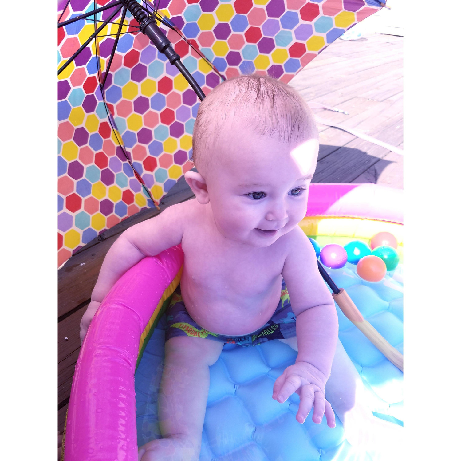 Taking a swim!