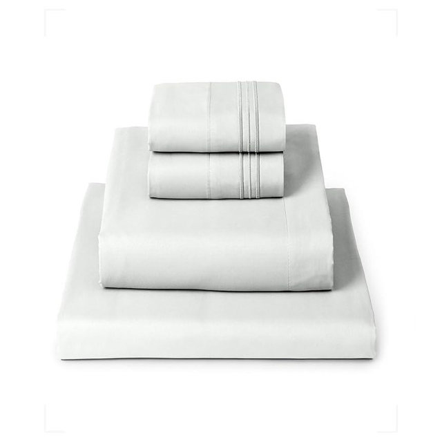 Mellanni California King Sheets Set - 4 PC Iconic Collection Bedding - Hotel Luxury, Extra Soft, Cooling Bed Sheets - Wrinkle, Fade, Stain Resistant (Cal King, Ivory)