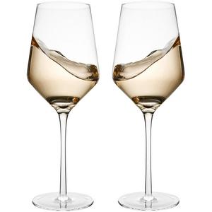 Crystal Wine Glasses by Bella Vino - Handcrafted Red / White Wine Glass - 100% Lead Free Premium Quality Crystal Glass, Perfect for Any Occasion, Professional Wine Tasting -- Set of 2
