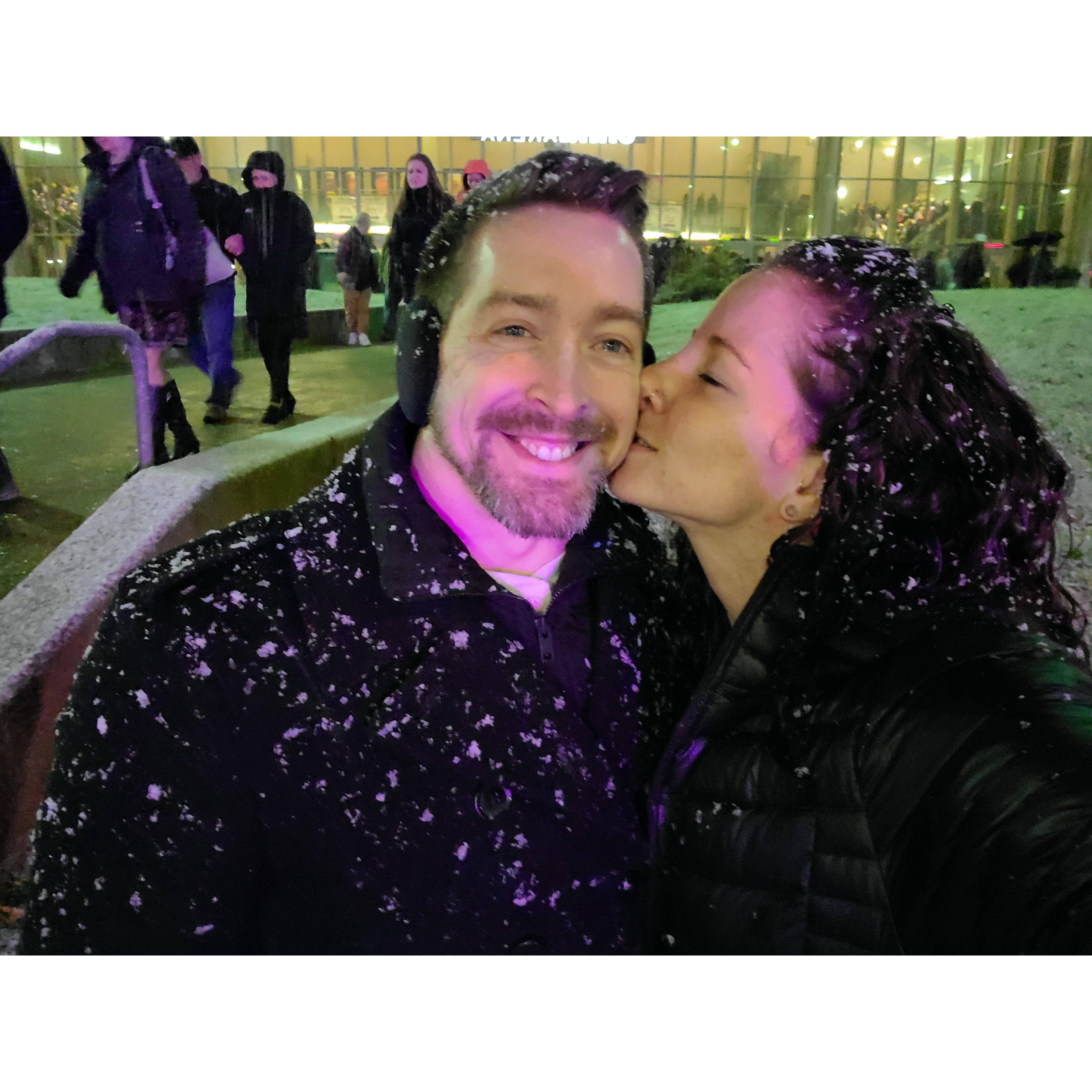 Our first snow!
