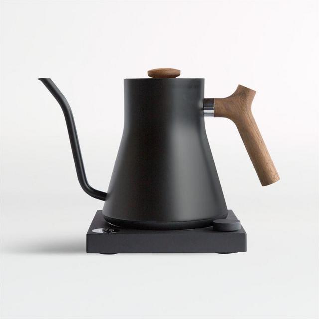 Fellow Stagg EKG Matte White Electric Kettle with Walnut Handle