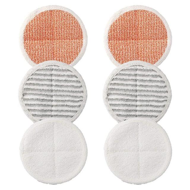 6 Pack Bissell Spinwave Replacement Pads Heavy-Duty Scrub for 2039A, 2124, 2307, 2315 Powered Hard Floor Mop