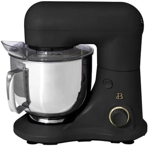 Beautiful 5.3 Qt Stand Mixer, Lightweight & Powerful with Tilt-Head, Powerful 300-watt mixing system & 12 optimal speed settings White Icing by Drew Barrymore (Black Sesame)
