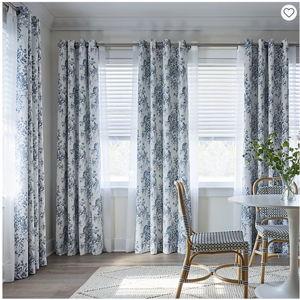 Linden Street Sullivan Printed Grommet Top Blackout Single Curtain Panel - Blue Toile