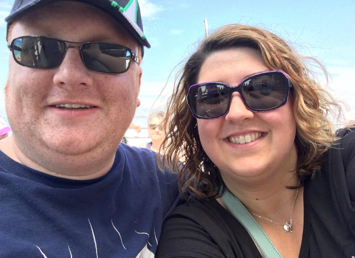 August 2016, whale watching in Boston - our first selfie