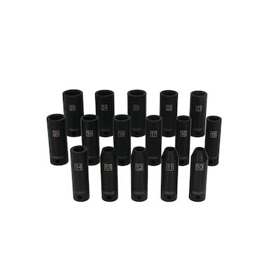 Kobalt 16-Piece Metric 1/2-in Drive 6-Point Impact Socket Set