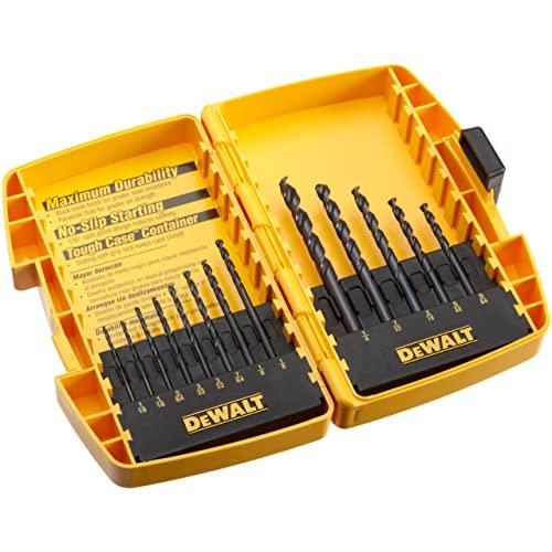 DEWALT Black Oxide Drill Bit Set with Pilot Point, 13-Piece (DW1163)