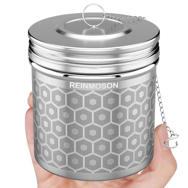 Reinmoson Extra Large Tea Infuser for Loose Tea & Spice Infuser for Cooking, Extra Fine Mesh Tea Strainers, 304 Stainless Steel Steeper for Black Tea, Rooibos, etc