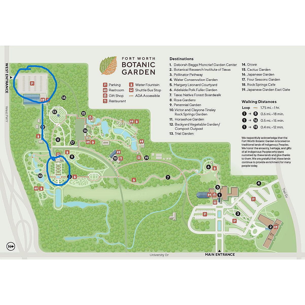 Lot D Parking to Ceremony venue Map