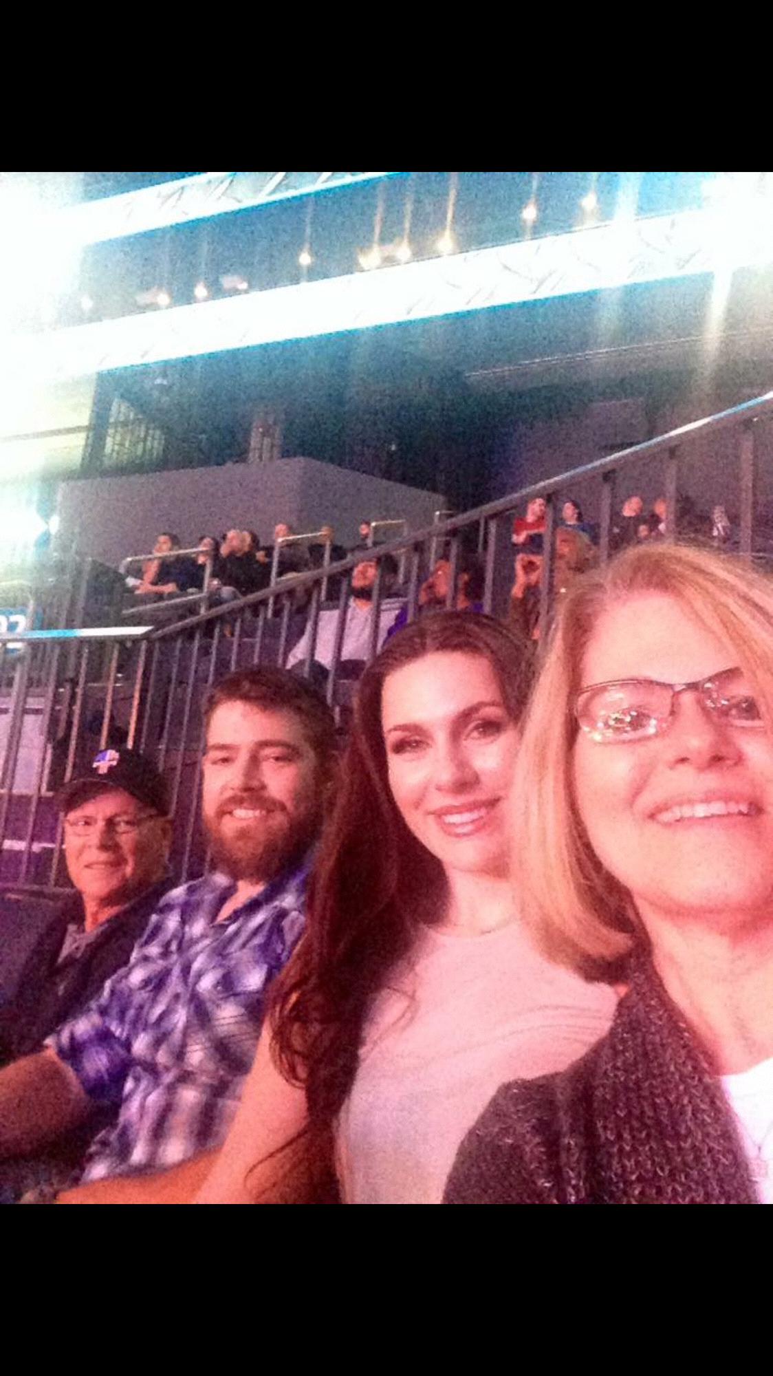 First Freeman family photo - Christmas present from Ryan - UFC fights.