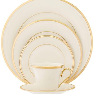 Lenox Eternal Gold-Banded Fine China 5-Piece Place Setting, Service for 1