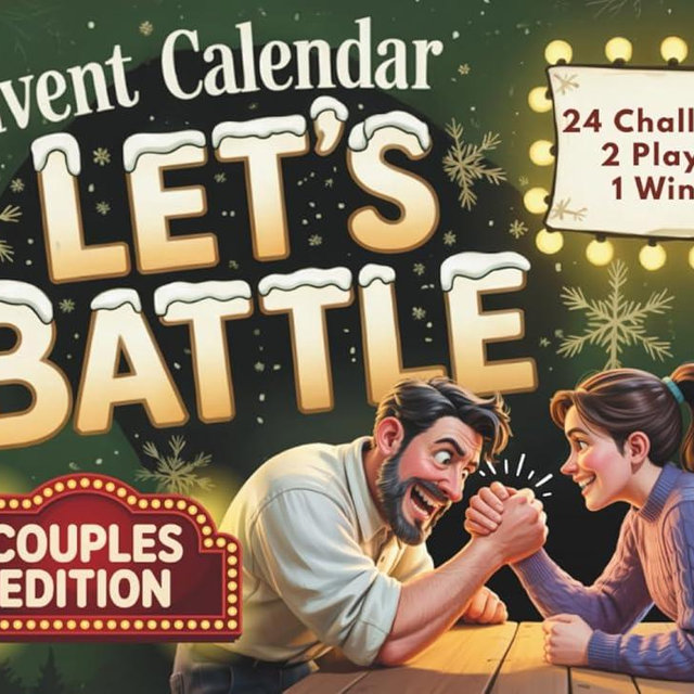 Advent Calendar: The Great Advent Challenge for Couples – Let’s Battle | 24 Days of Interactive Challenges & Brain Games | Fun Gift for Women and Men