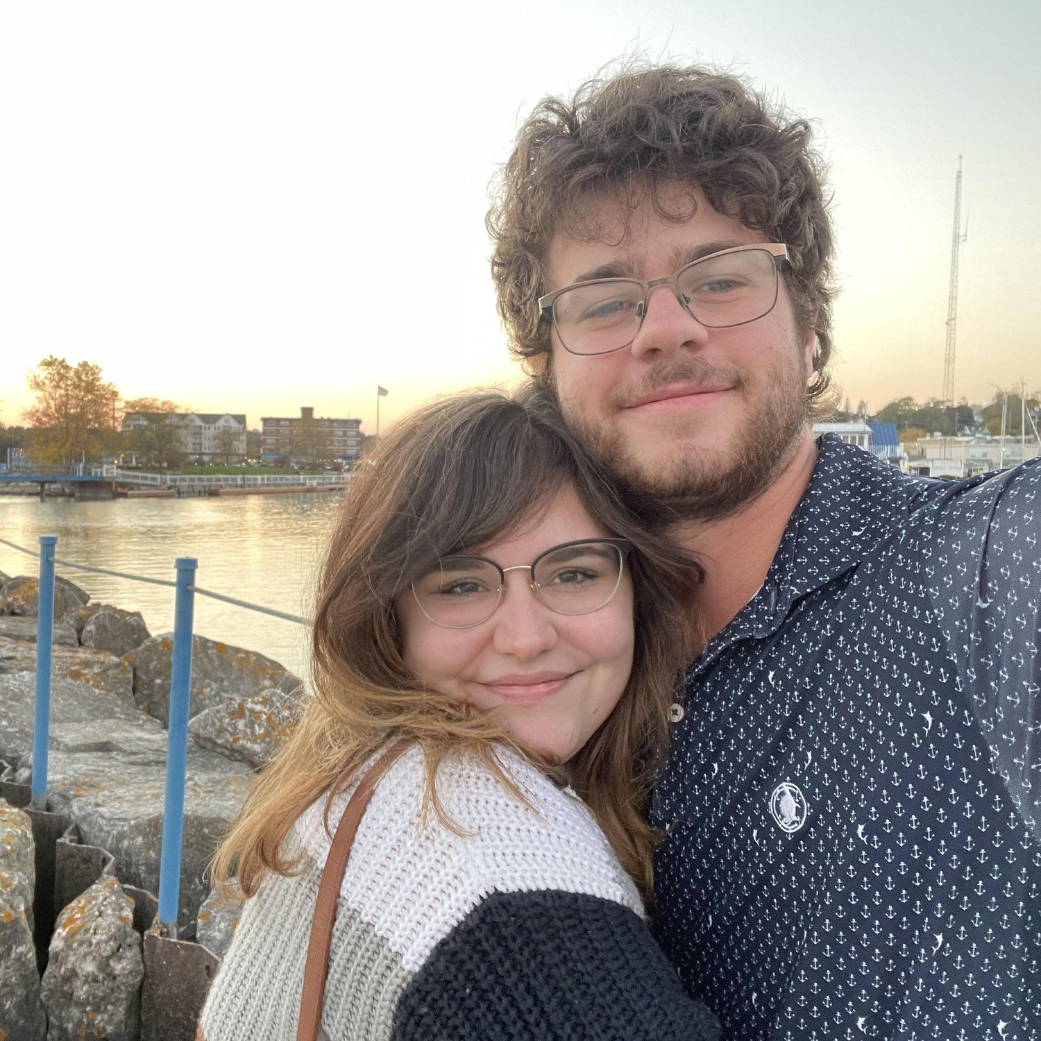 Our first weekend getaway together! We went to Port Washington, Wisconsin in October of 2022. Right before this photo was taken, Jeffrey said "If I had a ring, I would propose right now!"