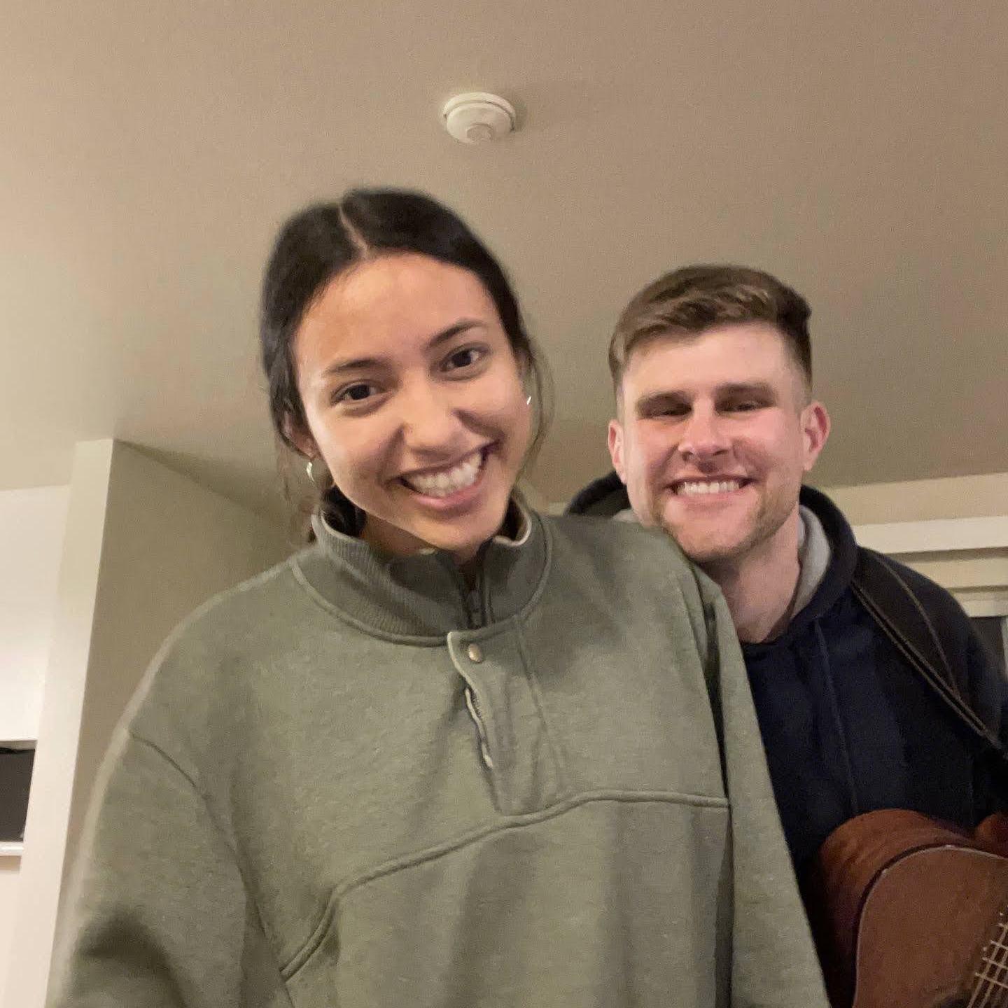 This picture was supposed to be a video of us singing a duet