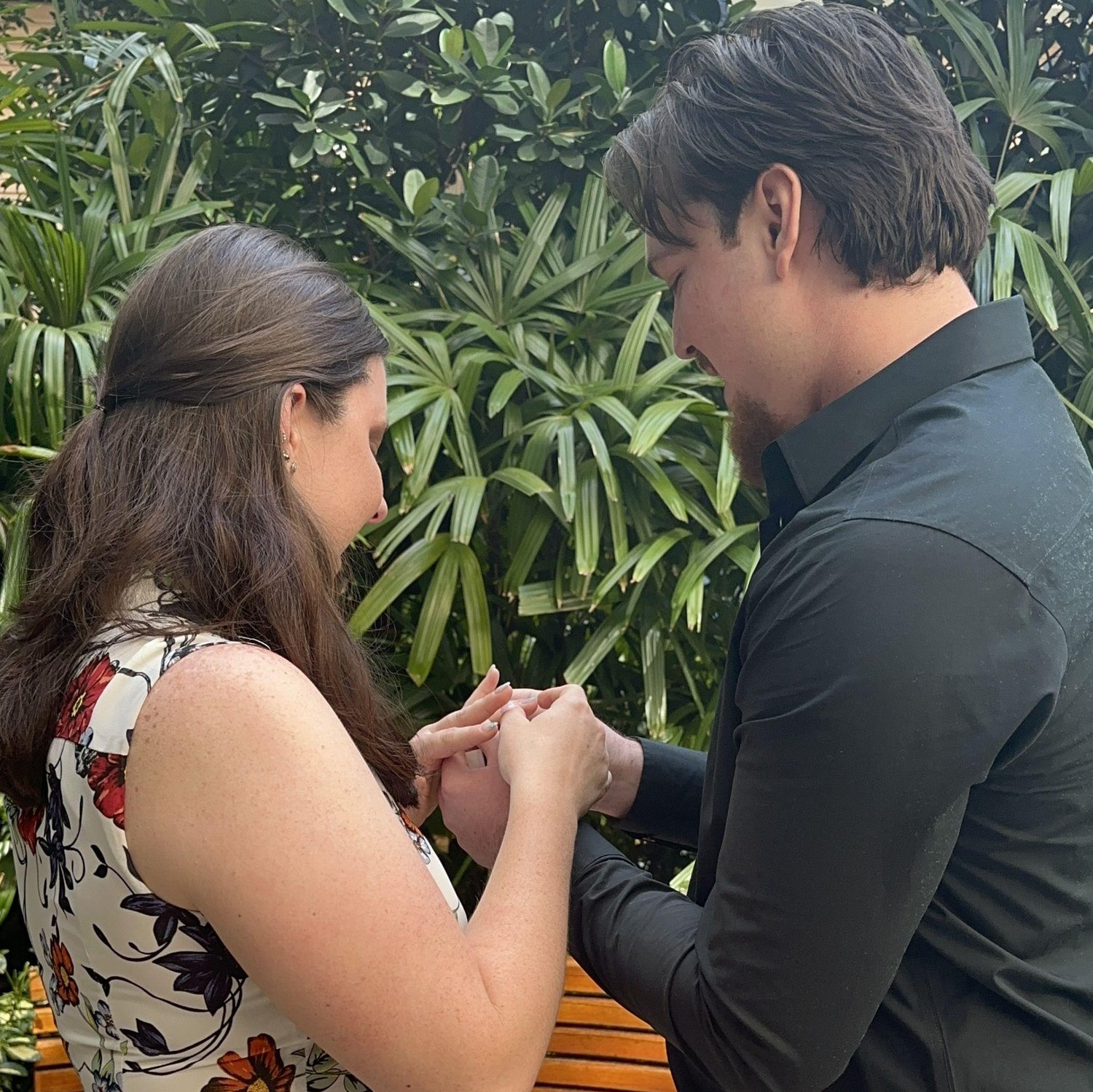 Puts the ring on for the first time <3