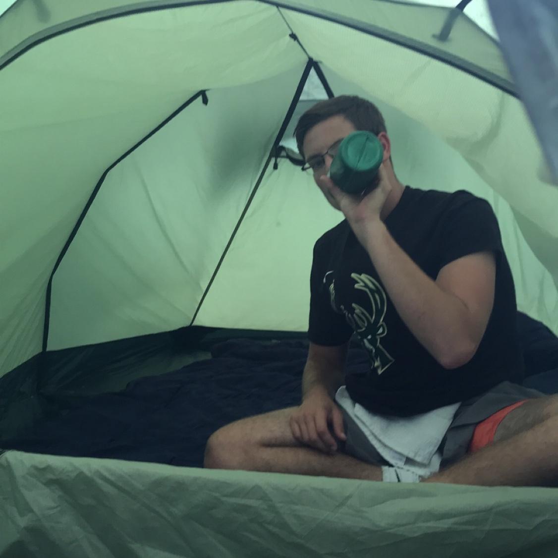 When we went camping for the first and only time LOL