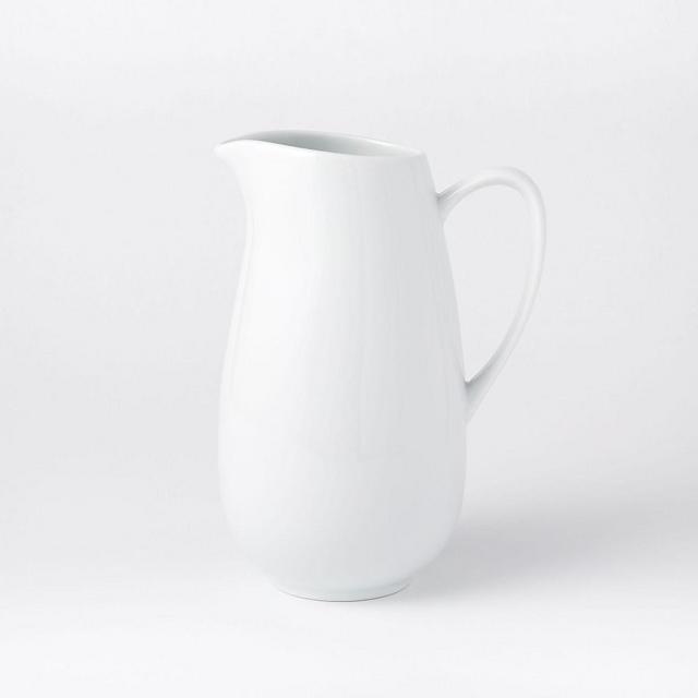 Organic Shaped Pitcher, White