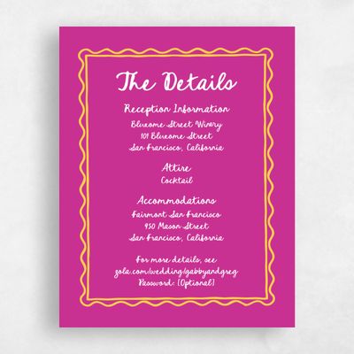 Fuchsia, Pink Wedding Enclosure - Nyssa
