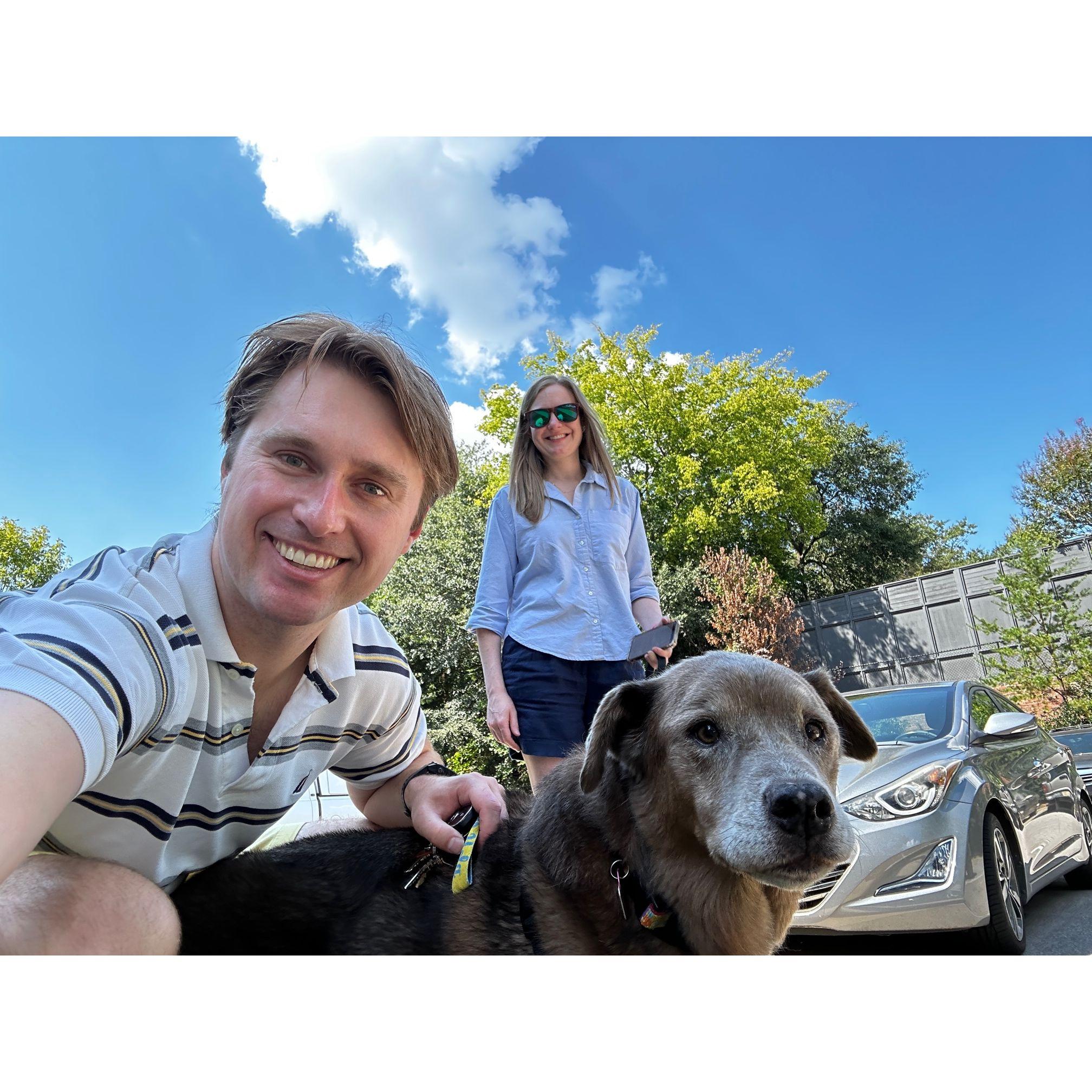 Out walking Lucy at our new home in Alabama