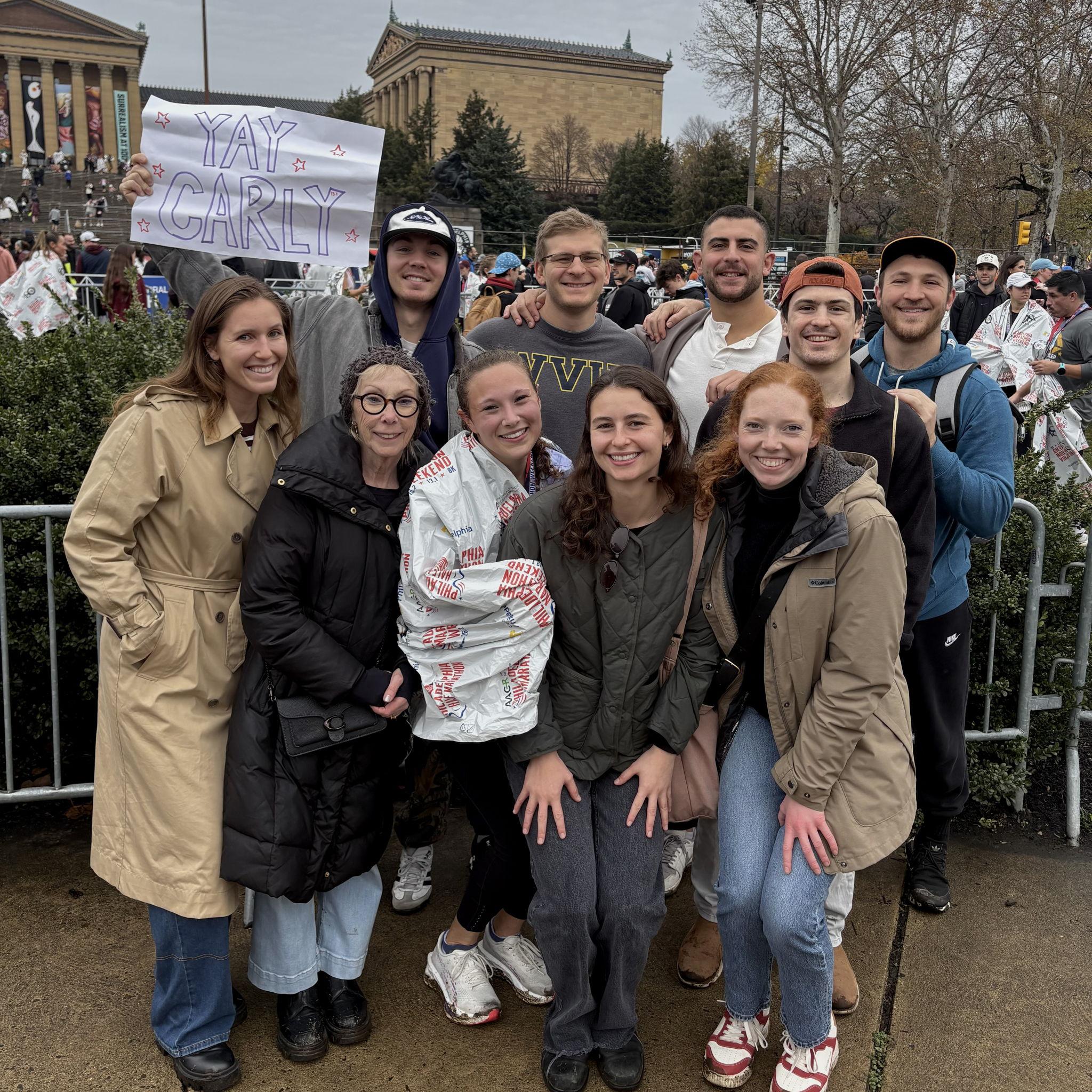 Celebrating Carly's half marathon!