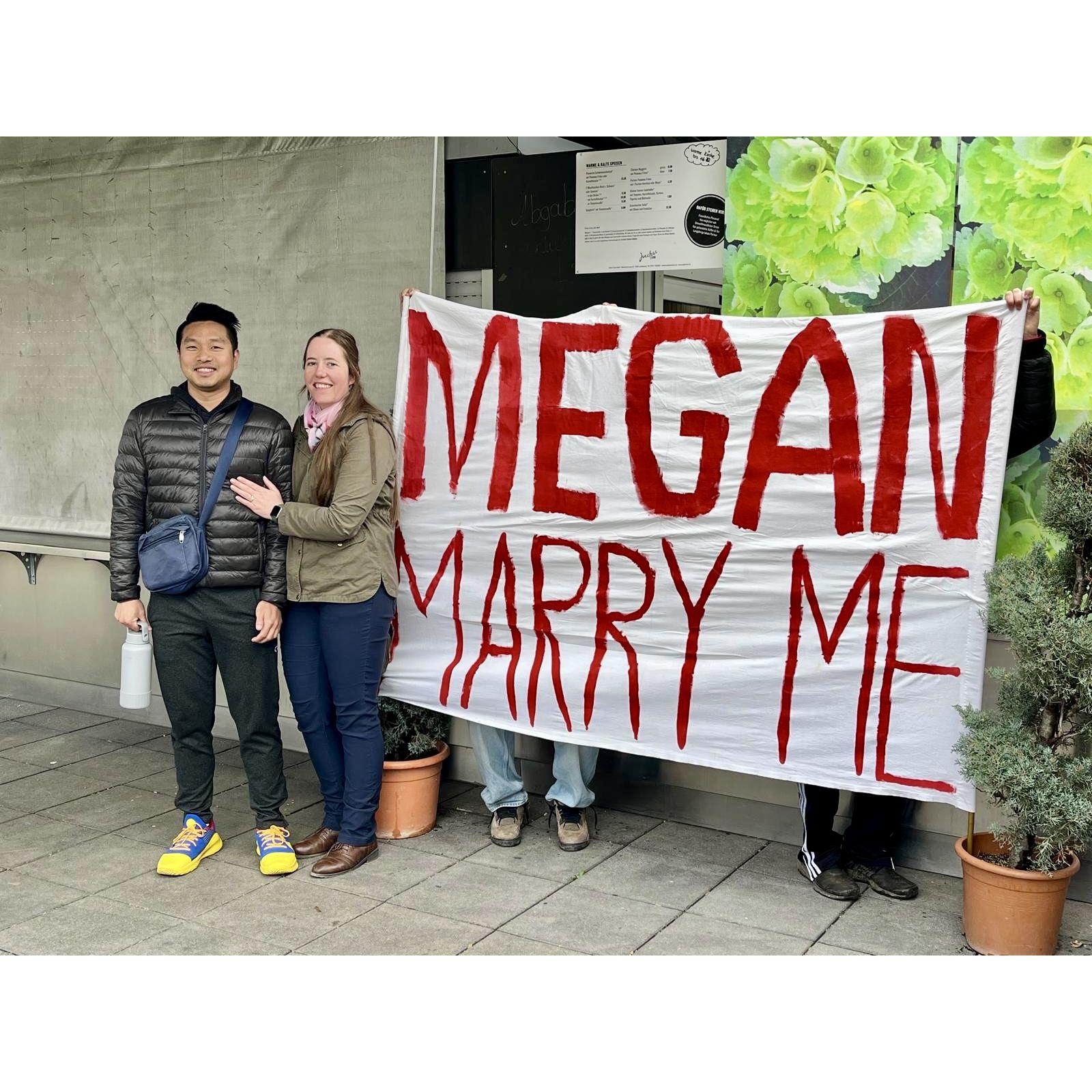 Alan proposed on 31 March 2025 at the castle in Ludwigsburg, Germany!