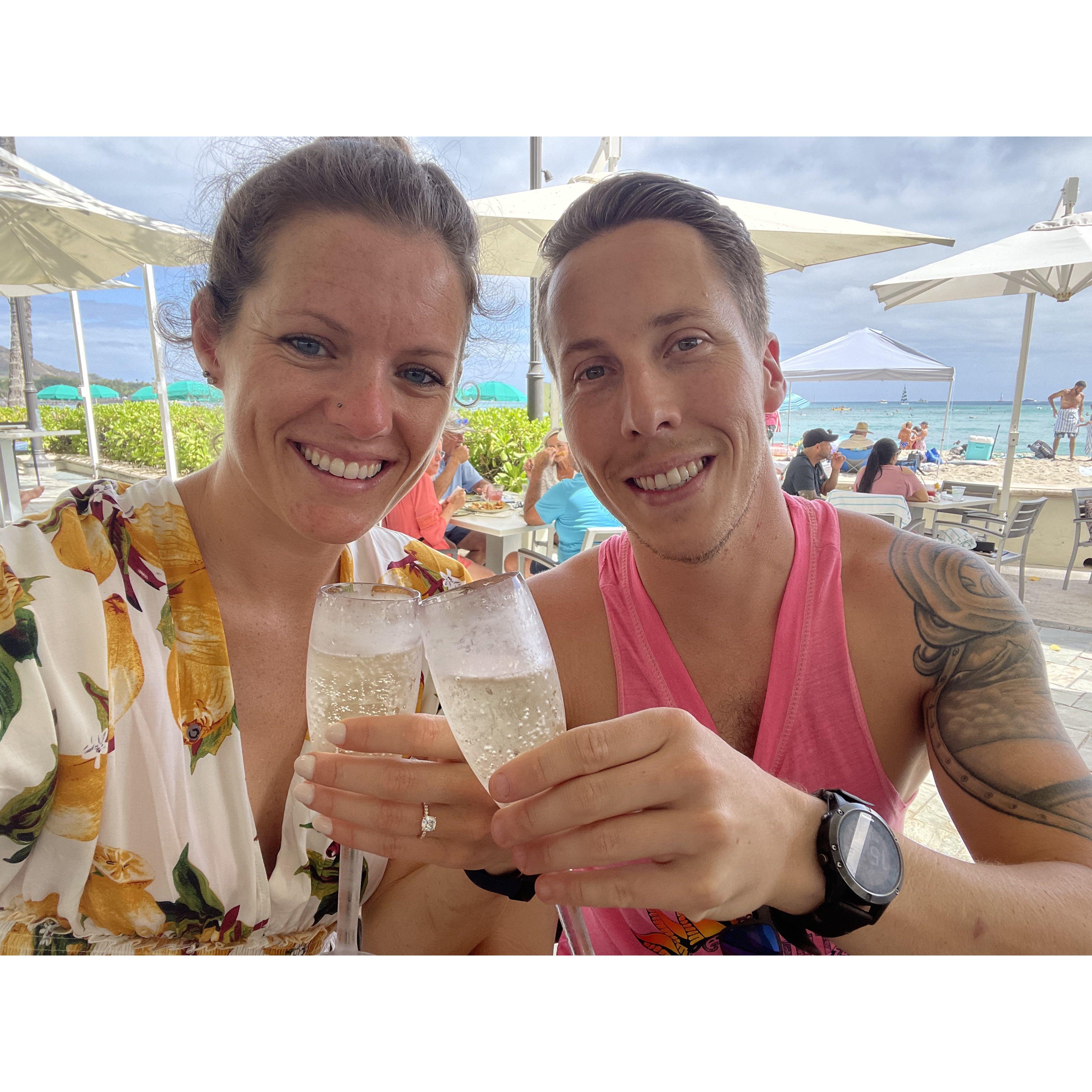 Celebrating our engagement in Hawaii