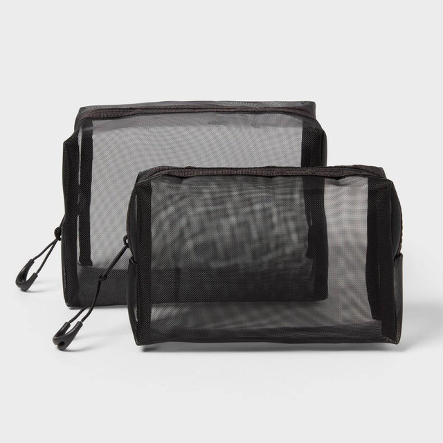 2 Car Pouch Organizers - Brightroom™: Black Automotive Interior Accessories, Zipper Pouch for Car Organization