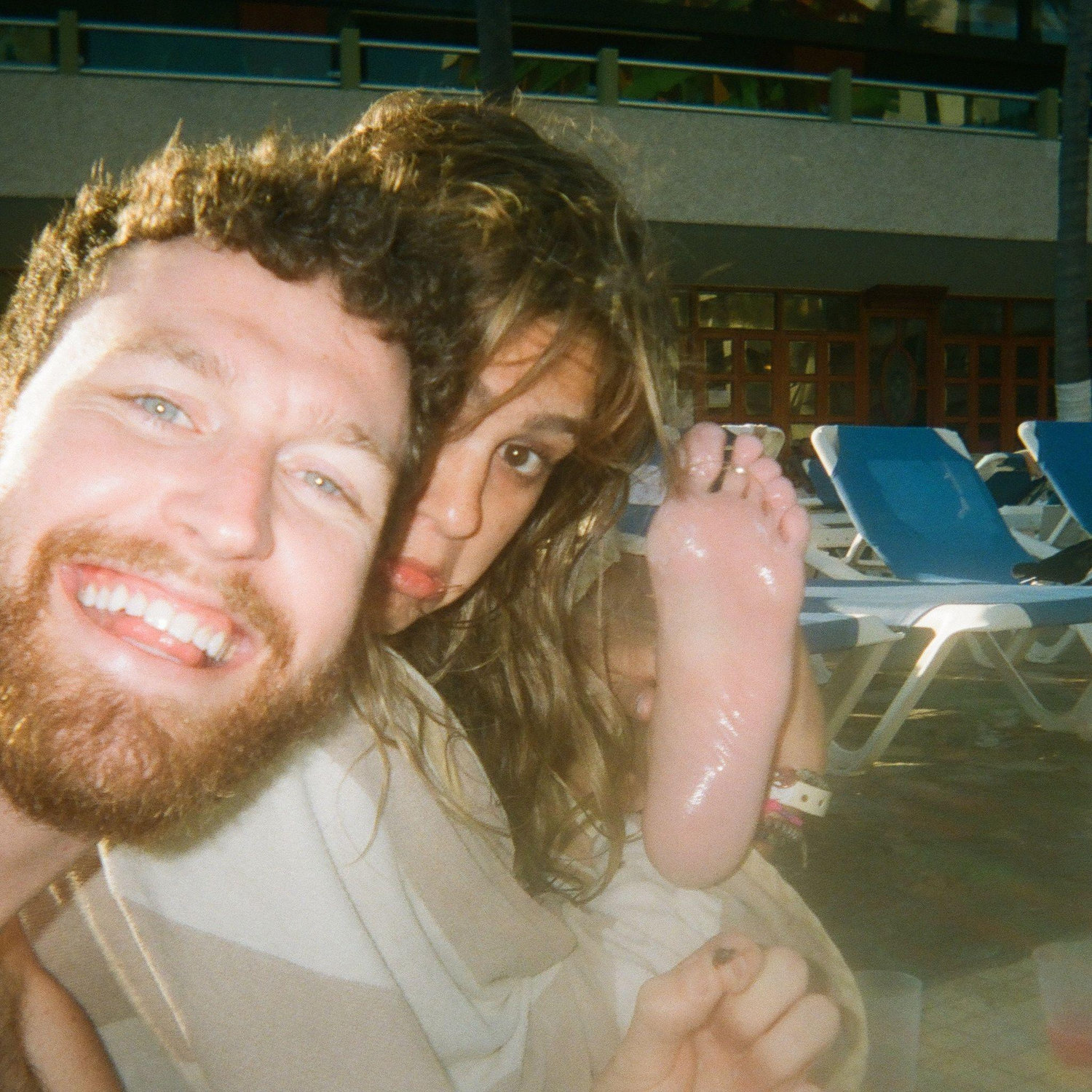 Same trip in Mexico... Hannah's foot got stung by a bee :(