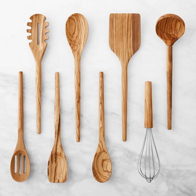 Williams Sonoma Ultimate Wood Utensil Set of 8, Olivewood