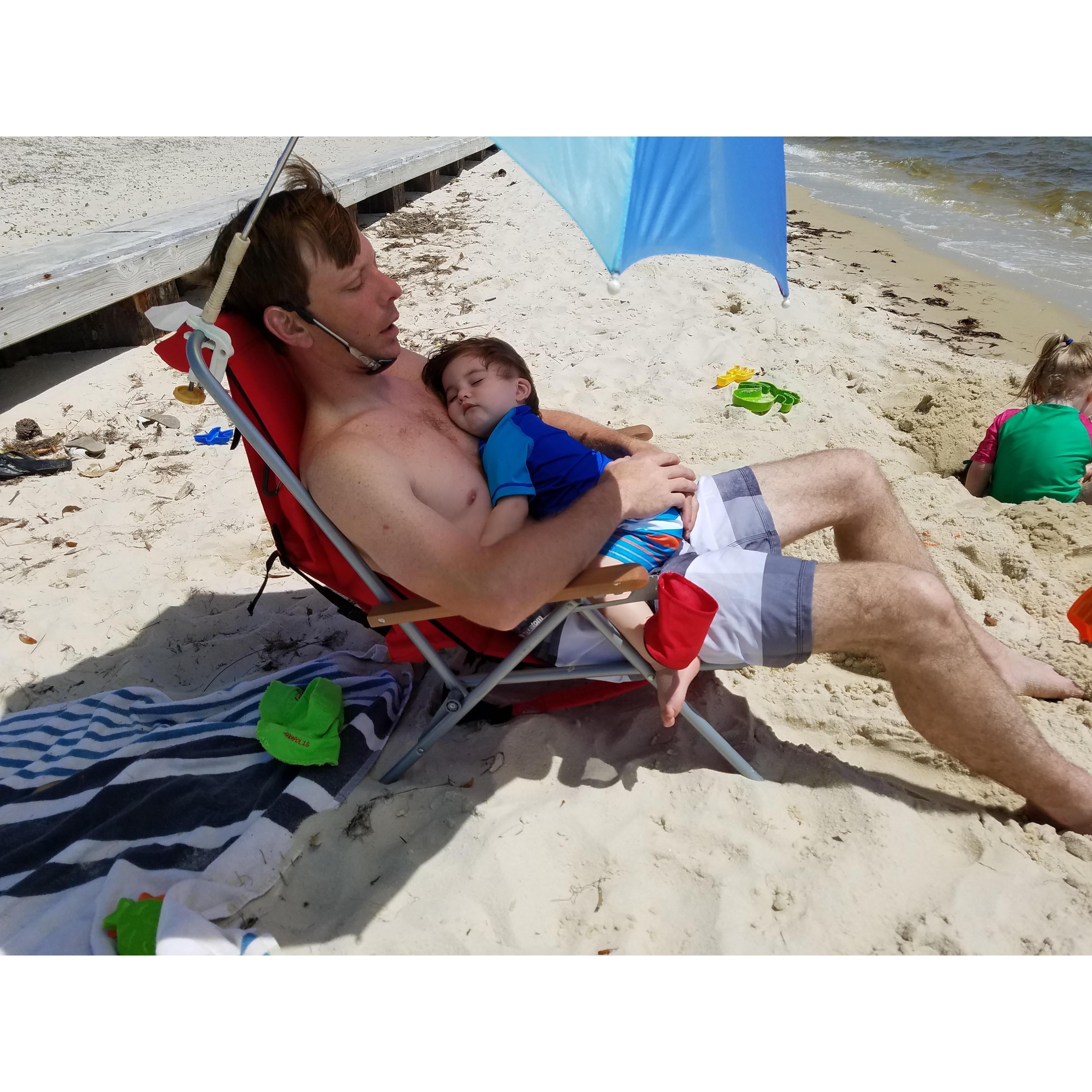 Fun in the sun can be tiring.