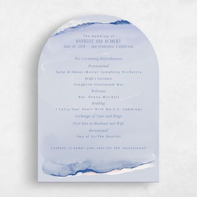 Blue Arch Wedding Program - Balla