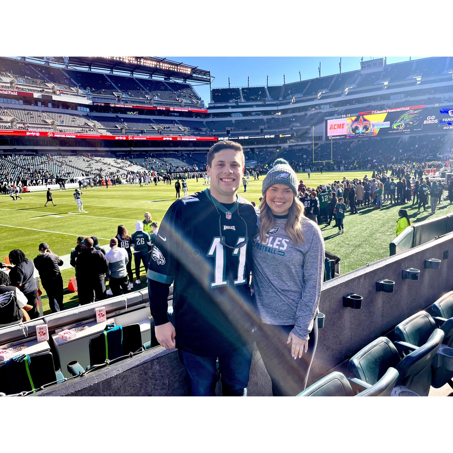 The first Eagles game that we went to together. #FlyEaglesFly