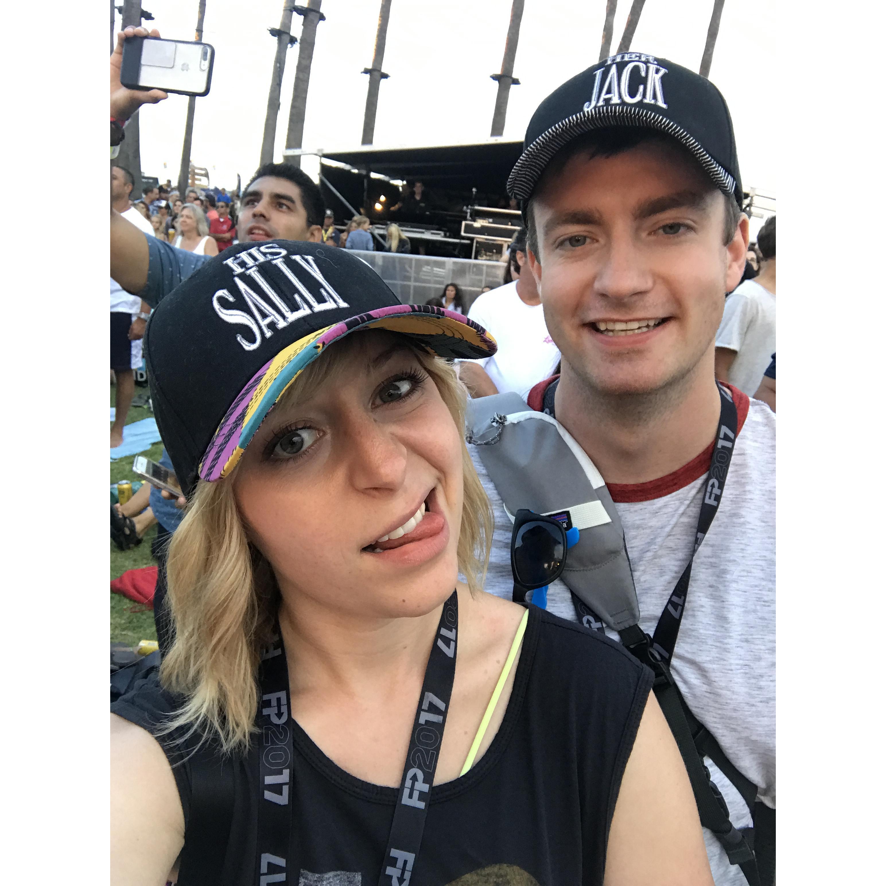 Right before seeing Jack Johnson in Cali! (yes we wore matching hats all day)