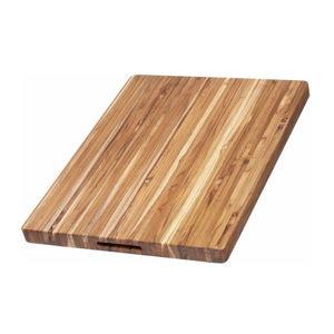 Teakhaus Cutting Board - Extra Large (XL) Wood Cutting Board with Grip Handles - Reversible Teak Edge Grain Wood - Knife Friendly - FSC Certified