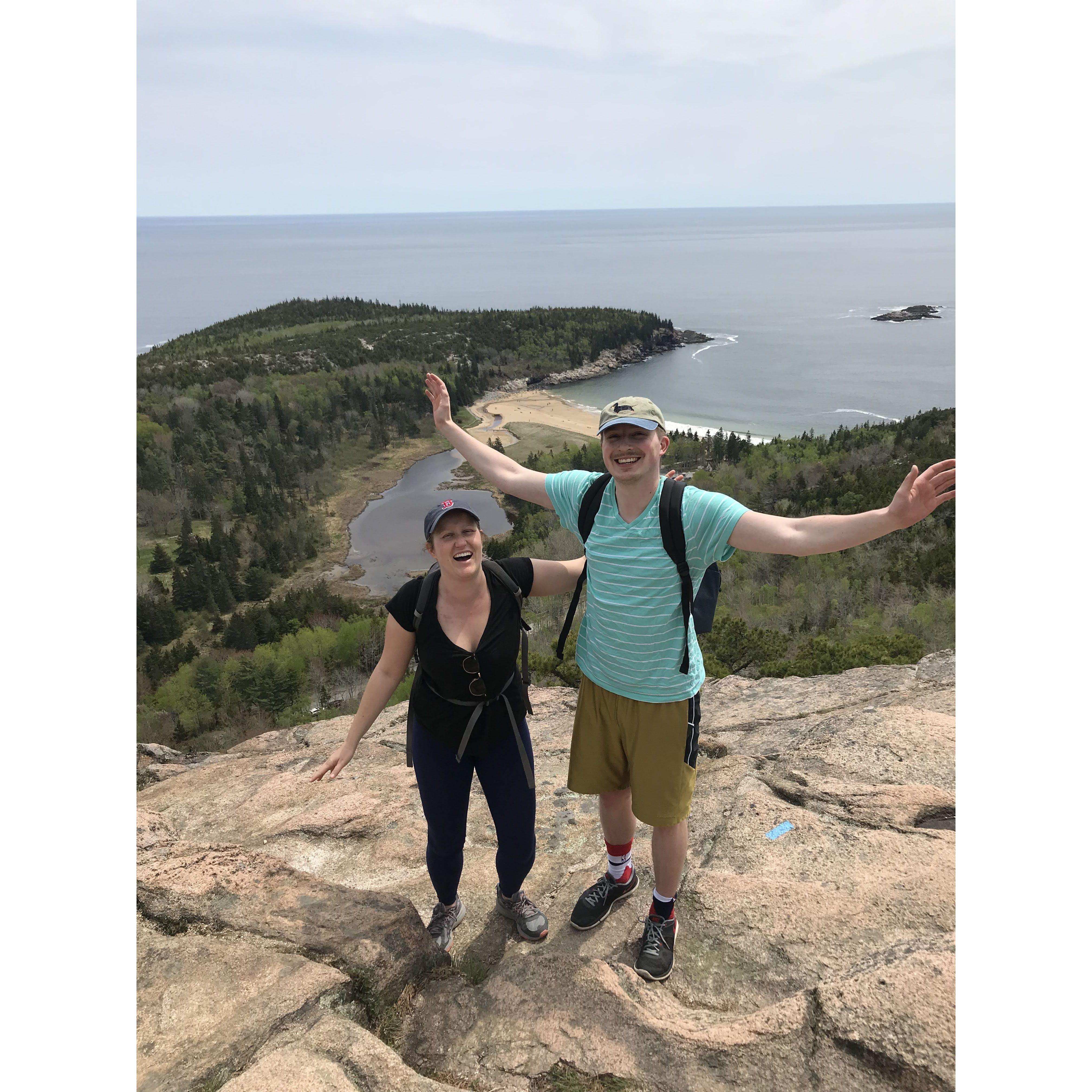 And in Acadia National Park with friends a few days after Madison started radiation...