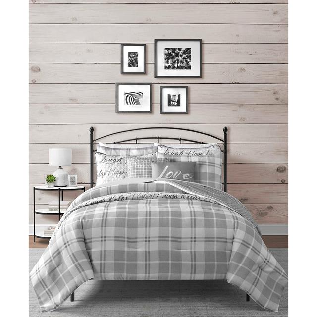 Gingham 8-Pc. Reversible Full/Queen Comforter and Coverlet Set