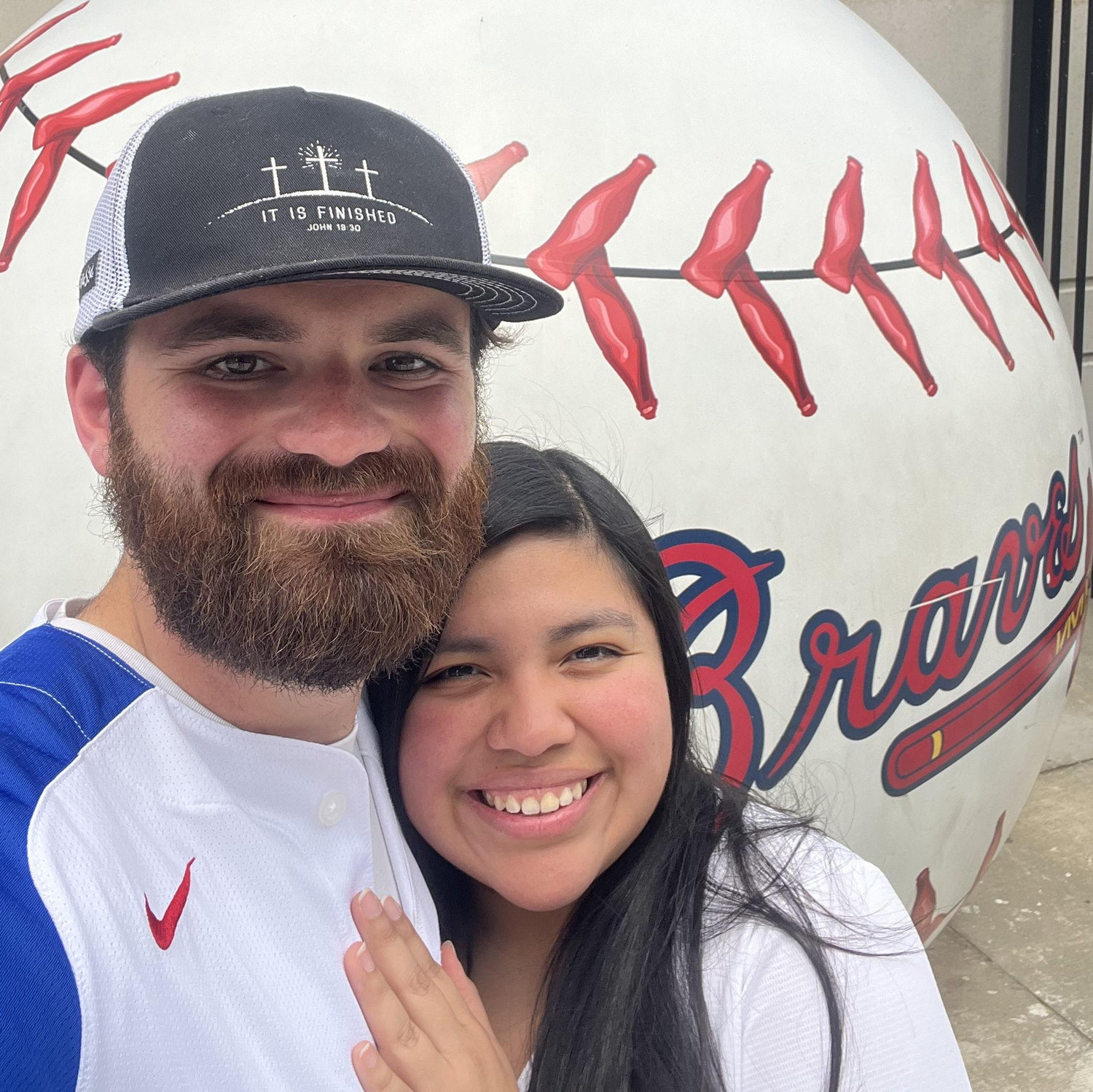 This was my first Braves game ever. His family invited us to go - so sweet!