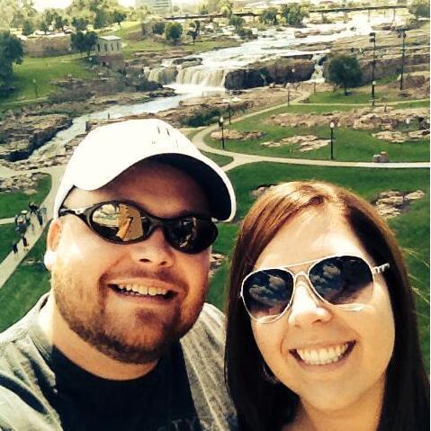 Adam's first visit to Sarah's hometown of Sioux Falls, SD (which you can see in the background).