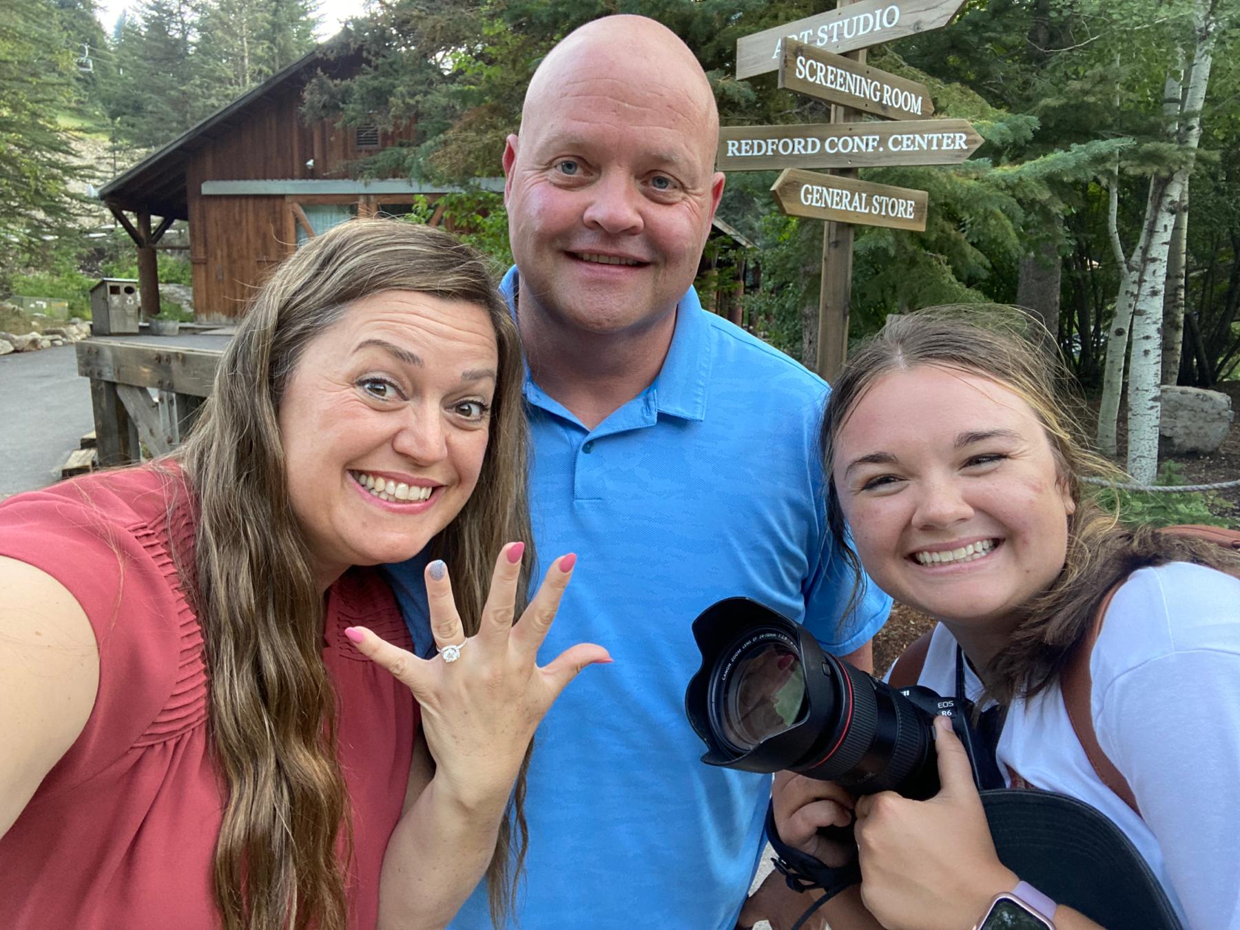This not so sneaky girl grabbed pictures of the proposal!